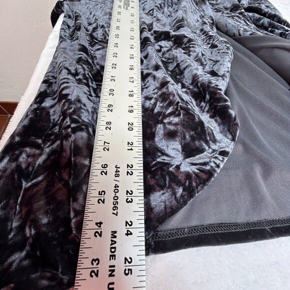 Be Fun Women's Open Front Velvet Blazer Jacket Collared Long Sleeve Black France - Picture 7 of 7